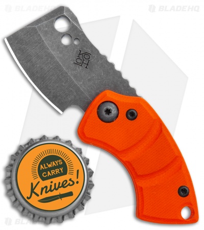 Koch Tools Korvid Friction folding Knife Orange G10 (1.5" Acid Stonewashed)