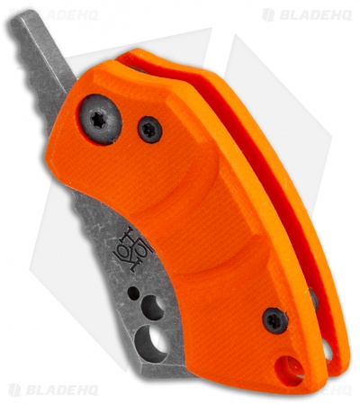 Koch Tools Korvid Friction folding Knife Orange G10 (1.5" Acid Stonewashed)