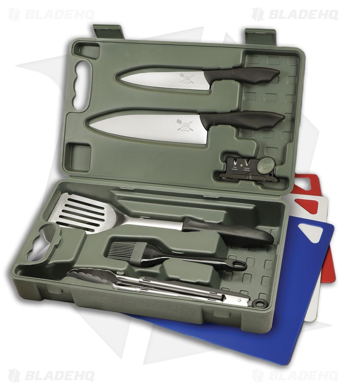Outdoor Edge Cut-N-Que Lite 10 Piece Knife & Grilling Set - CU10