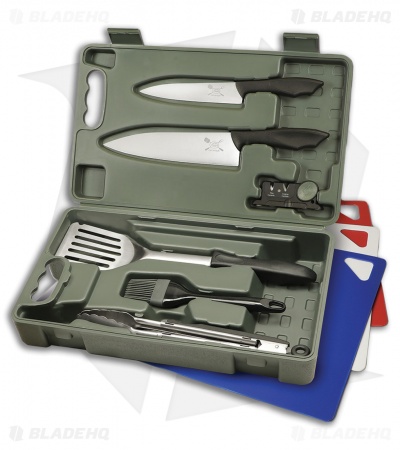 Outdoor Edge Cut-N-Que Lite 10 Piece Knife & Grilling Set - CU10