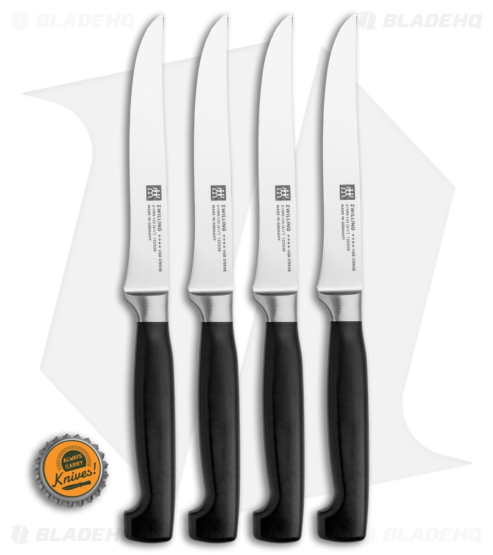 Zwilling Four Star 4-Piece Steak Knife Kitchen Set (4.5" Satin)