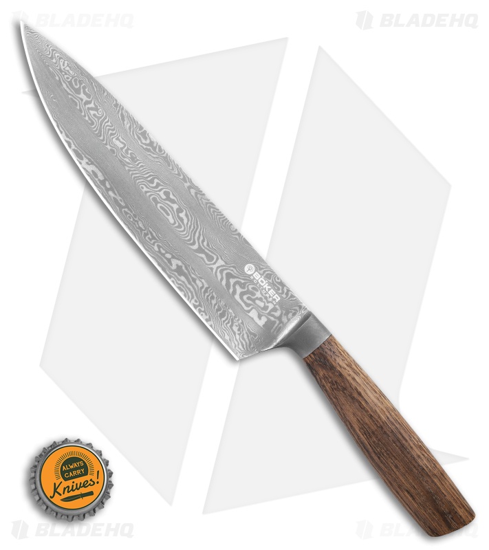 Boker Core 8.1" Damascus Chef's Kitchen Knife Castle Wood 