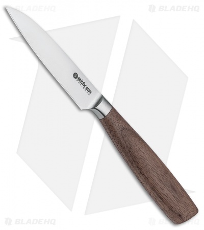 Boker Core 3.5" Vegetable Paring Kitchen Knife Walnut Wood