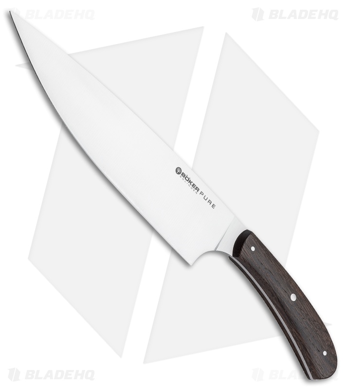 Boker Anso Pure CPM 8.8" Chef's Kitchen Knife Oak Wood