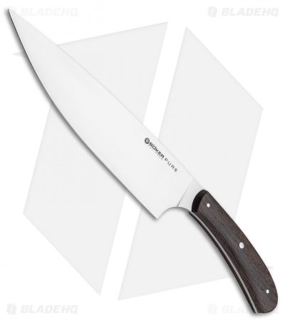Boker Anso Pure CPM 8.8" Chef's Kitchen Knife Oak Wood