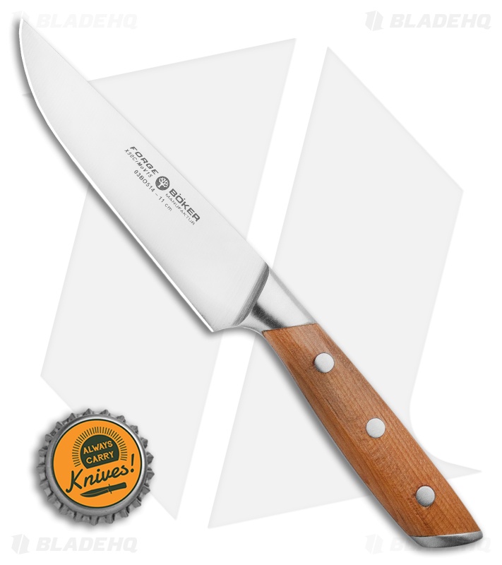 Boker Forge Wood 4.5" Utility Kitchen Knife Maple Wood