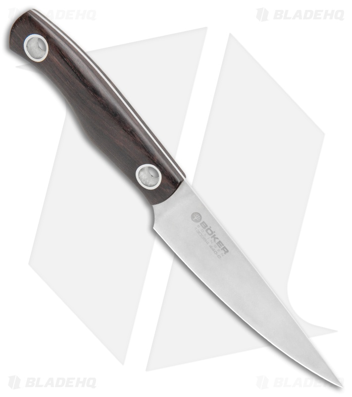 Boker Vox Saga 3.75" Paring Kitchen Knife Grenadill Wood