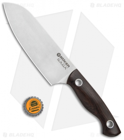 Boker Vox Saga 6.25" Santoku Kitchen Knife Grenadill Wood