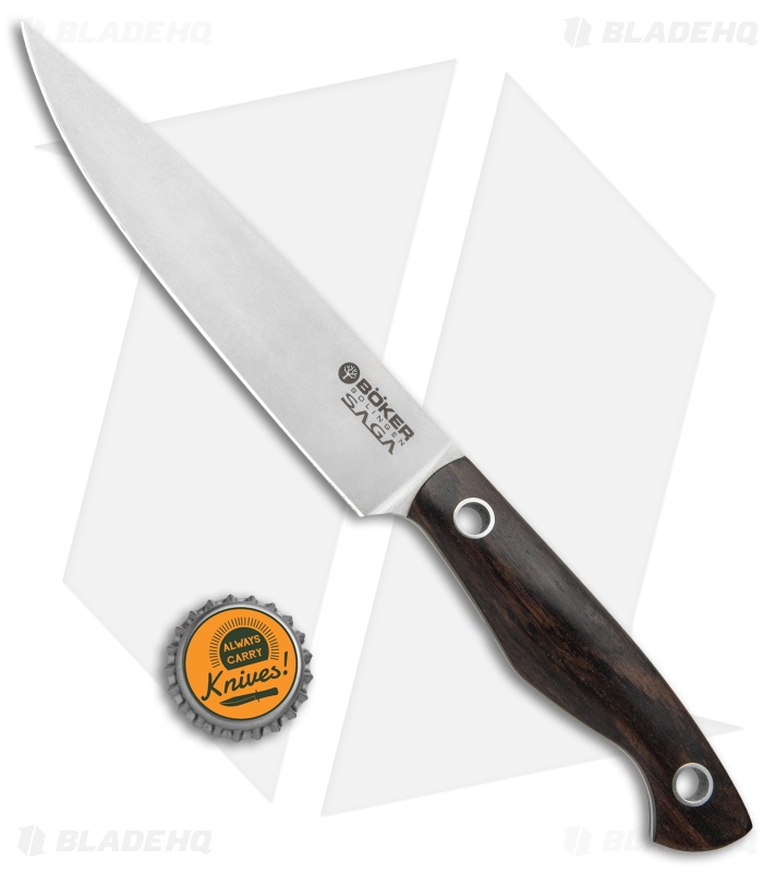 Boker Vox Saga 6" Utility Kitchen Knife Grenadill Wood