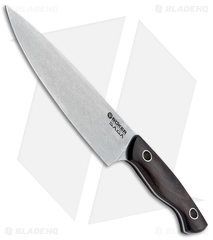 Boker Vox Saga 3-Piece Kitchen Knife Set Grenadill Wood