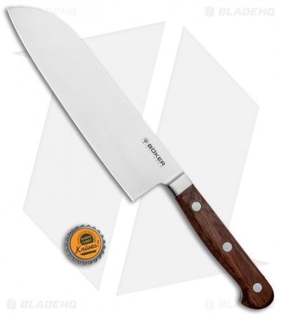 Boker Heritage 7" Santoku Kitchen Knife Walnut Wood