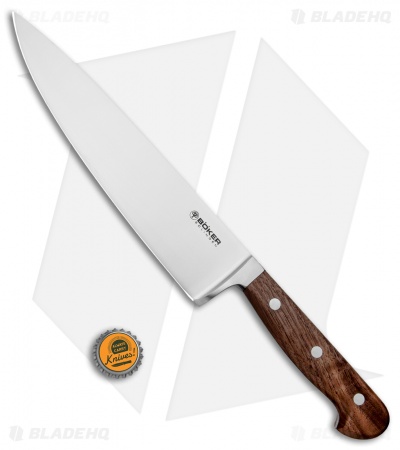 Boker Heritage 8" Chef Kitchen Knife Walnut Wood