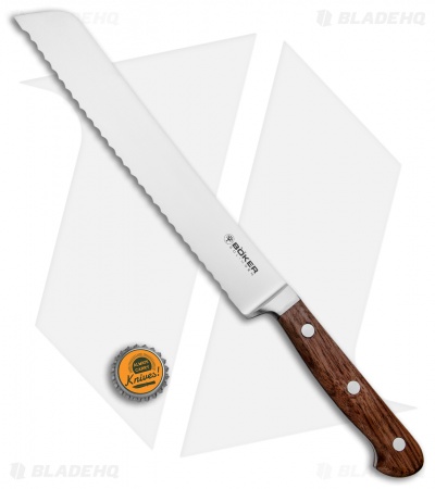 Boker Heritage 8" Bread Kitchen Knife Walnut Wood
