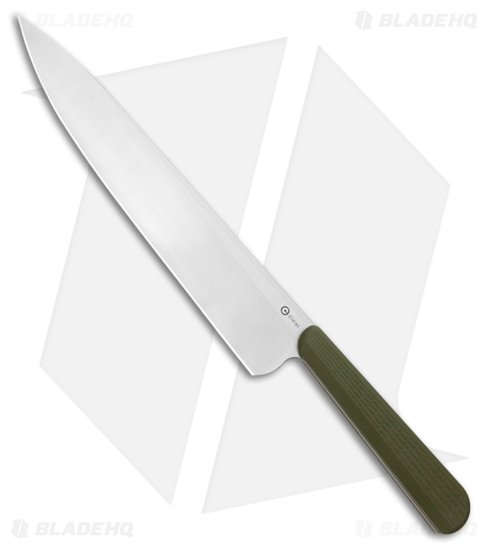 CIVIVI Cibus Fixed Blade Chef Knife Milled OD Green (7.9" Satin)