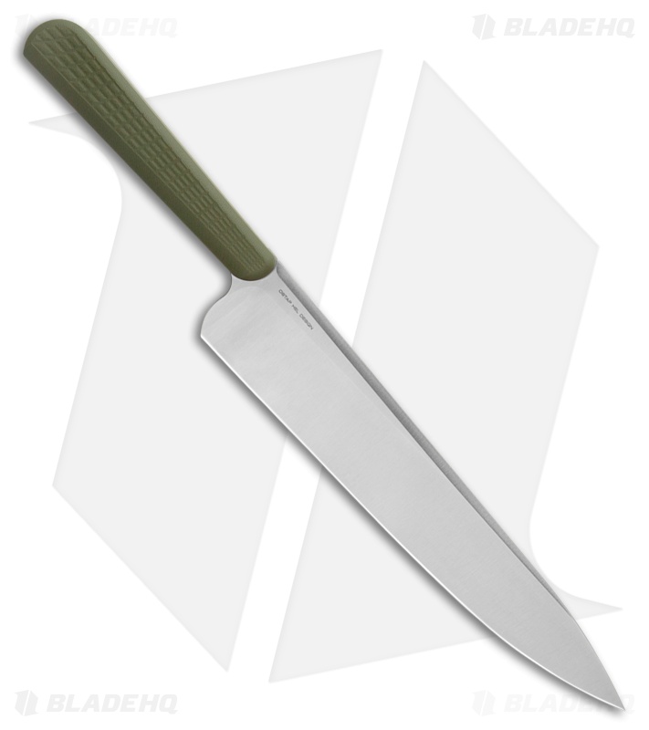 CIVIVI Cibus Fixed Blade Chef Knife Milled OD Green (7.9" Satin)