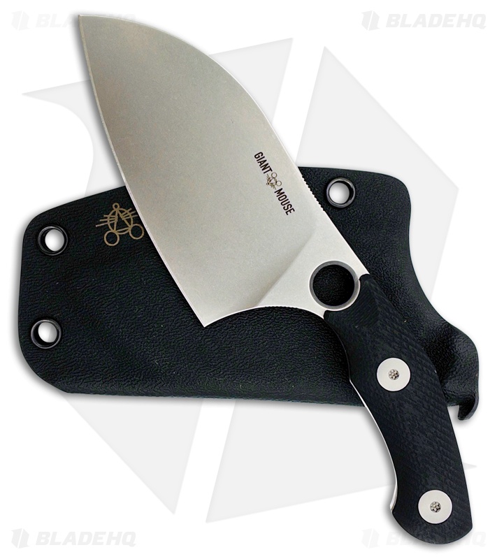 GiantMouse GMF1-Chef Fixed Blade Knife Black G-10 (3.3" SW Nitro-B)