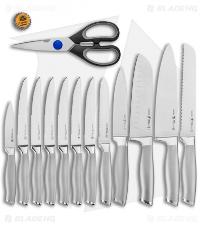 Henckels International Modernist 14-Pc Sharpening Block Set Self Kitchen Knives