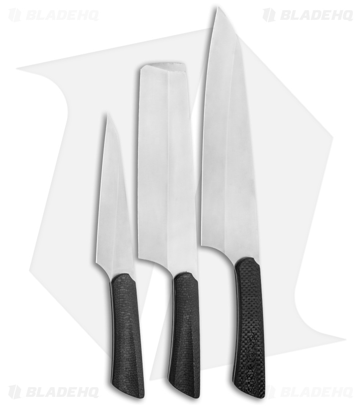 Jake Hoback Knives Tactical Kitchen Knife Set Carbon Fiber + Satin