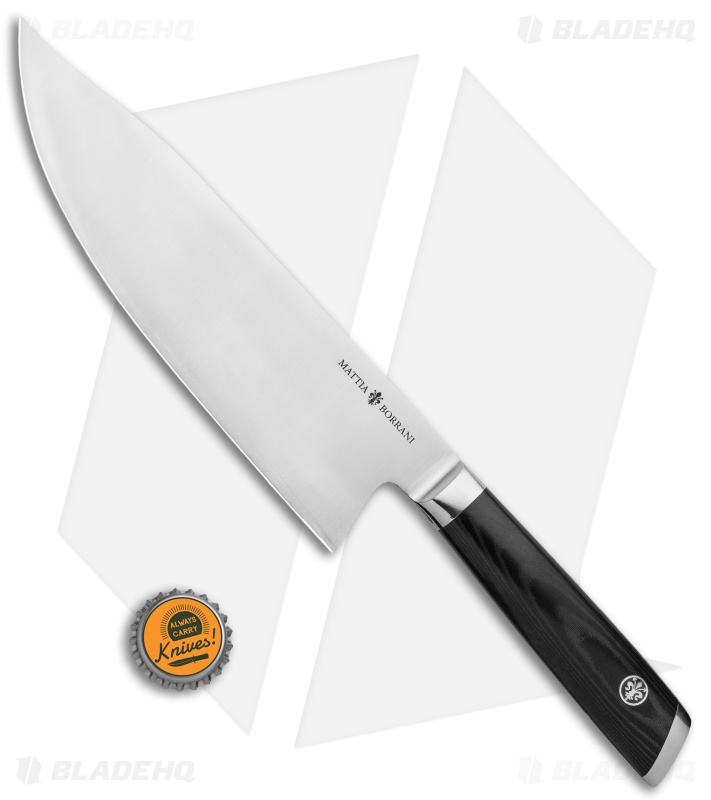 Mattia Borrani Production 8" Bowie Chef Kitchen Knife (Satin) Alien Butcher