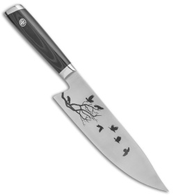 Mattia Borrani Production 8" Bowie Chef Kitchen Knife (Satin) Crows