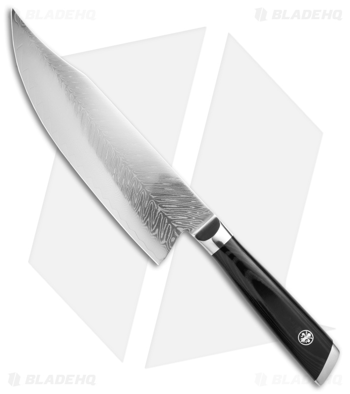 Mattia Borrani Production 8" Bowie Chef Kitchen Knife (Damascus)