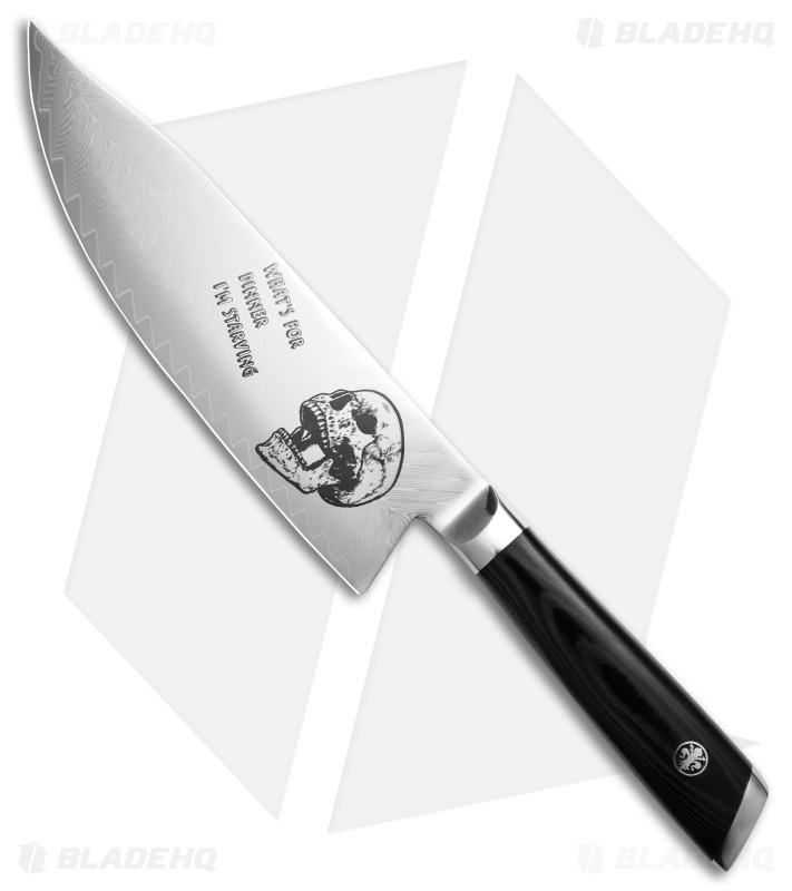 Mattia Borrani Production 8" Bowie Chef Kitchen Knife (Damascus) I'm Starving