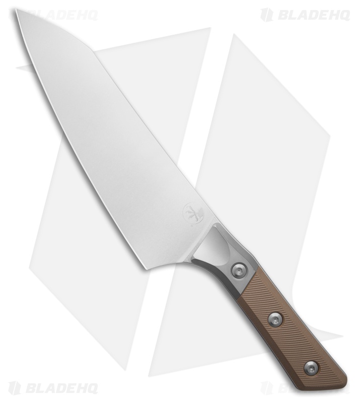 Microtech 8" Chef Fixed Blade Knife Coyote Tan G10/Ti Bolster (8" SW) 3000B-10CE
