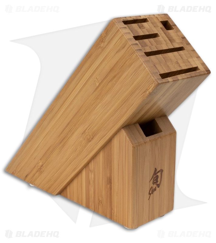 Shun 6-Slot Bamboo Slimline Wood Kitchen Block (DM0845)