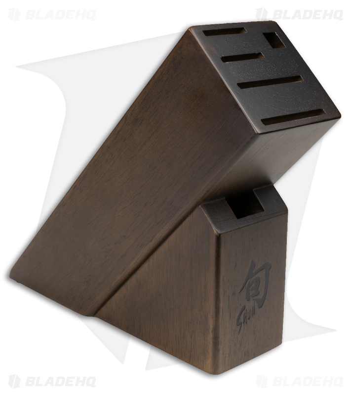 Shun 6-Slot Bamboo Slimline Dark Wood Kitchen Block ( DM0846)