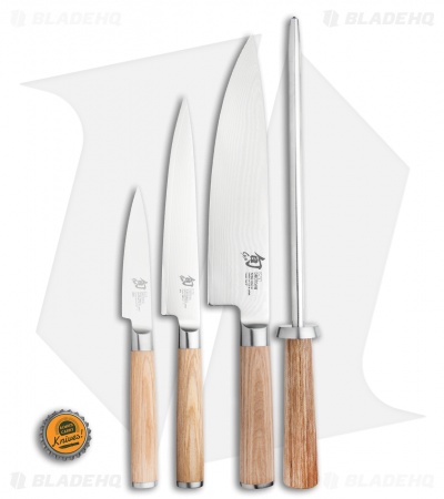 Shun Classic Blonde 5-Piece Starter Block Set Pakkawood
