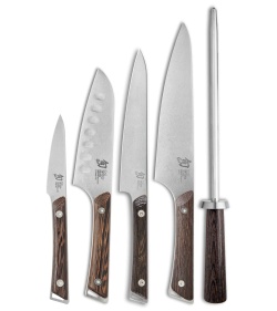 Shun VBS0600 Sora 6 Piece Basic Block Knife Set, TPE Polymer Handle