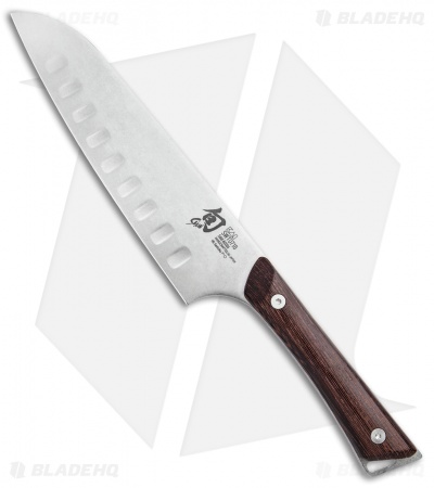 Shun Kanso 7" Hollow-Ground Santoku Kitchen Knife Wenge Wood
