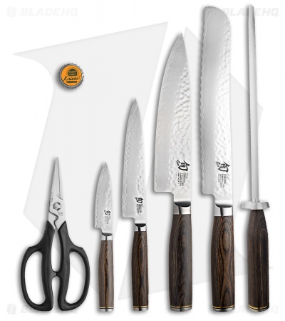 Shun Premier 7-Piece Essential Bamboo Block Set Pakkawwod
