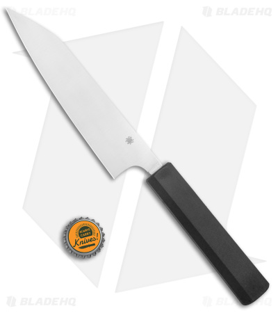 Spyderco Murray Carter Minarai 6" Funayuki Utility Kitchen Knife Black K16PBK