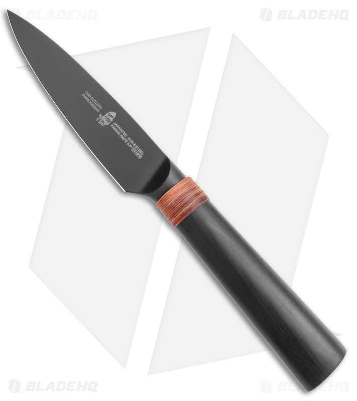 Tuo Cutlery Dark Knight 3.5" Paring Knife Black Pakkawood (Black)