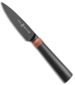 Tuo Cutlery Dark Knight 3.5" Paring Knife Black Pakkawood (Black)