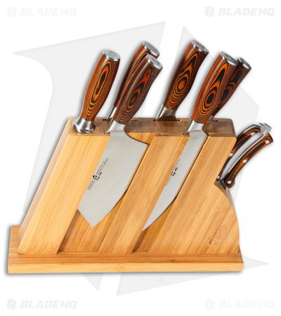 Tuo Cutlery Fiery Phoenix 8-Piece Kitchen Knife Block Set (Chef's + Bead)