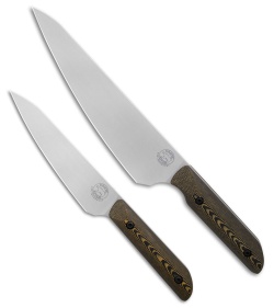 White River Knives Liong Mah Two Knife Set Chef/Utility Maple & Blk Richlite