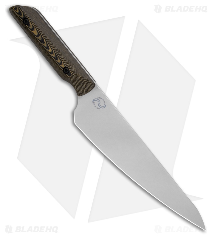 White River Knives Liong Mah Two Knife Set Chef/Utility Maple & Blk Richlite