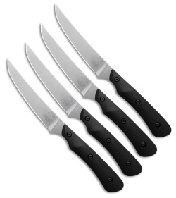 White River Knives Smith & Sons Four Steak Knife Set Black G10