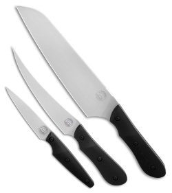 White River Knives Smith & Sons Three Chef Knife Set Black G10