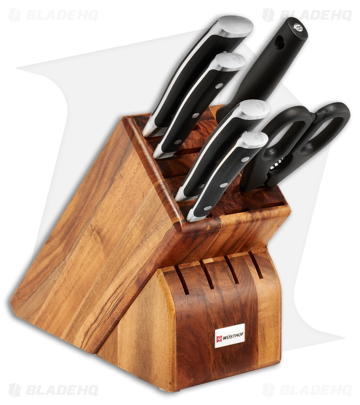 Wusthof Classic Ikon Kitchen Knife 7-Piece Block Set - Acacia Wood