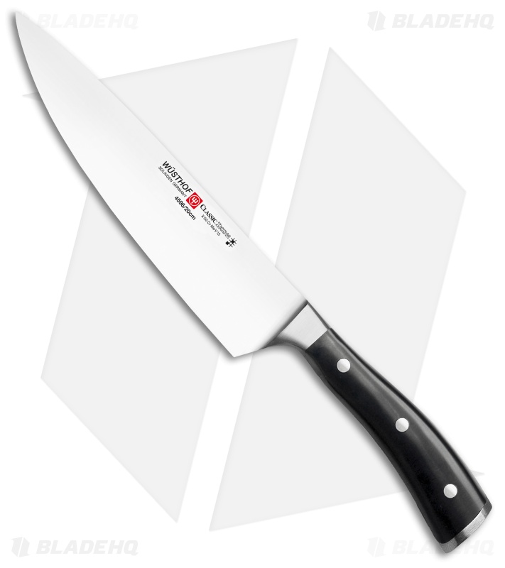 Wusthof Classic Ikon 8" Chef's/Cook's Kitchen Knife Black Polymer