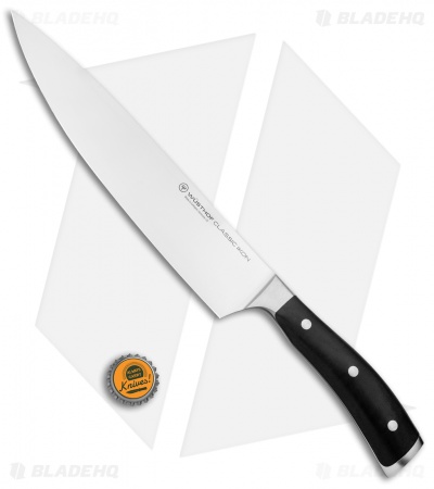 Wusthof Classic Ikon 9" Cook's/Chef's Kitchen Knife Black Polymer