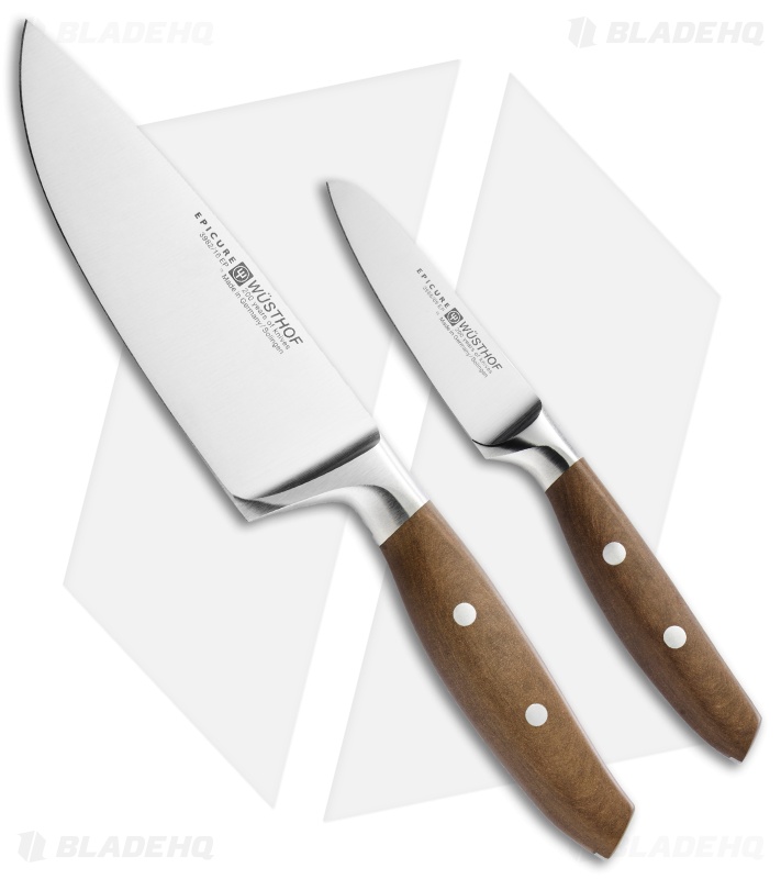 Wusthof Epicure 2Piece Kitchen Knife Prep Set Composite Wood Blade HQ