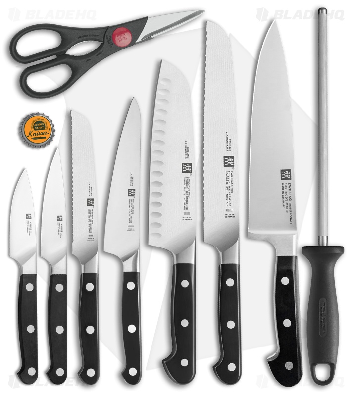 Zwilling Pro 10 Piece Kitchen Knife Set w/ Bamboo Block