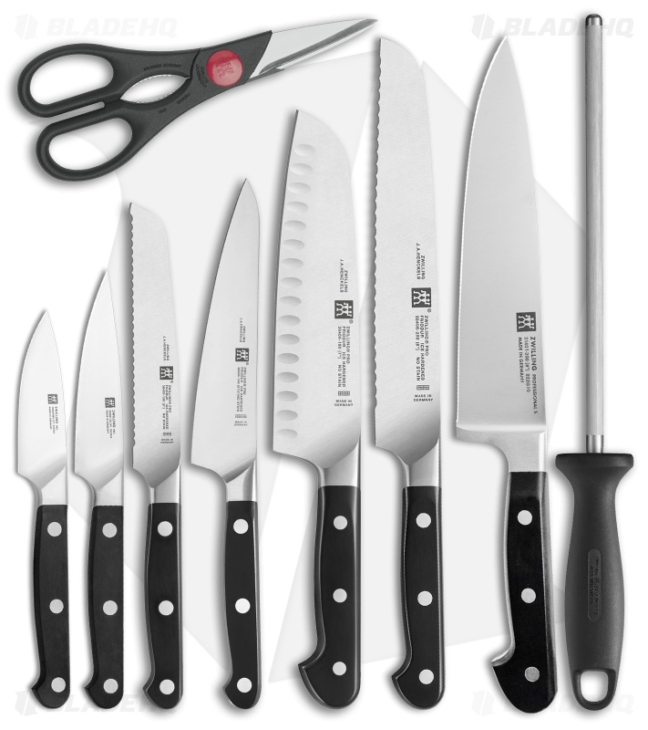 Zwilling Pro 10 Piece Kitchen Knife Set w/ Bamboo Block
