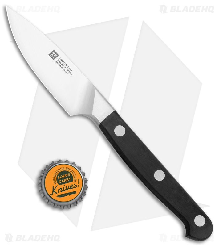 Zwilling Pro 3" Paring Kitchen Knife Black Three Pin