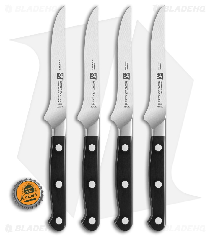 Zwilling Pro 4-Piece Steak Knife Kitchen Set (4.4" Satin)