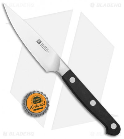 Zwilling Pro 4" Paring Kitchen Knife Black Three Pin